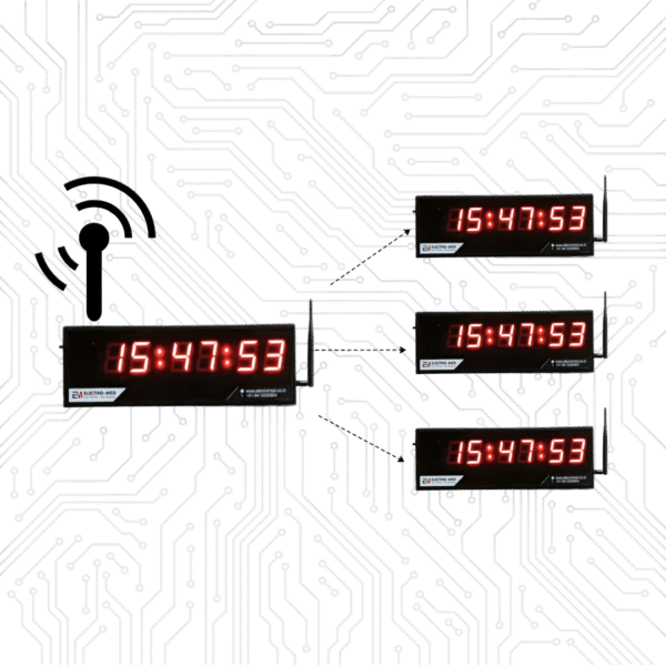 Image showcasing Wireless Master Slave Clock System - electromed.co.in